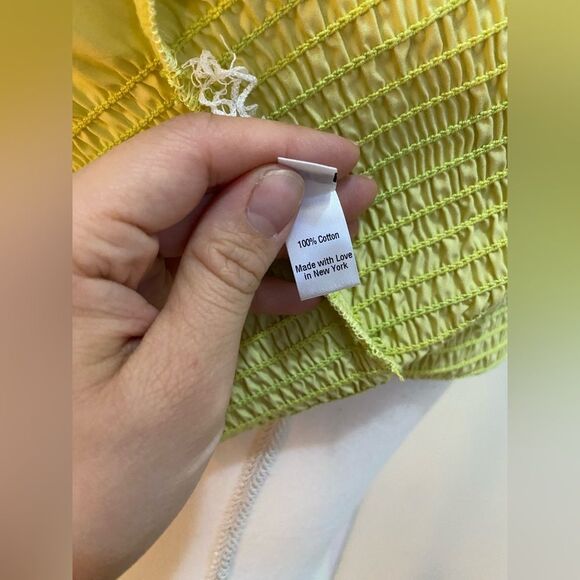 NWT The Great Eros Smocked Jewel Neck Top in Pistachio XL - Picture 8 of 11